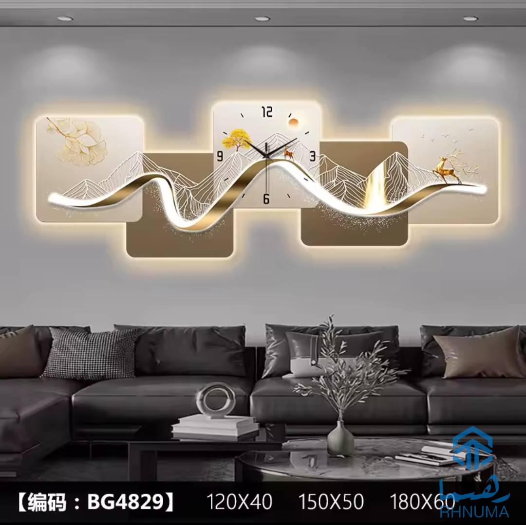 🖼 تابلوی دکوراسیون مدرن با ساعت LED – شکوهی بینظیر برای دکوراسیون شما!