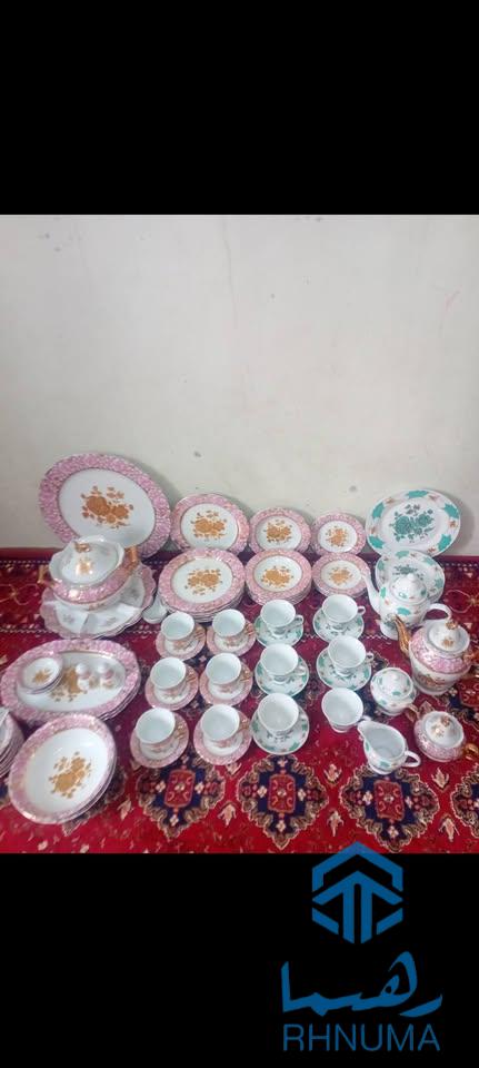 سیت ظرف چای خوری و غذا خوری چینی شش نفره