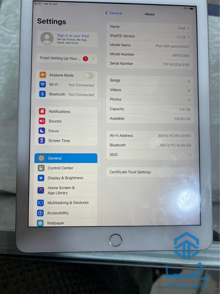IPAD 6TH generation مودل 2018