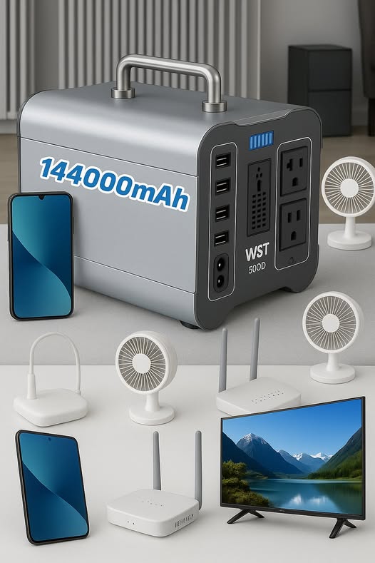 🔋 پاوربانک قدرتمند ۵۰۰ وات – همراه مطمئن شما در سفر!