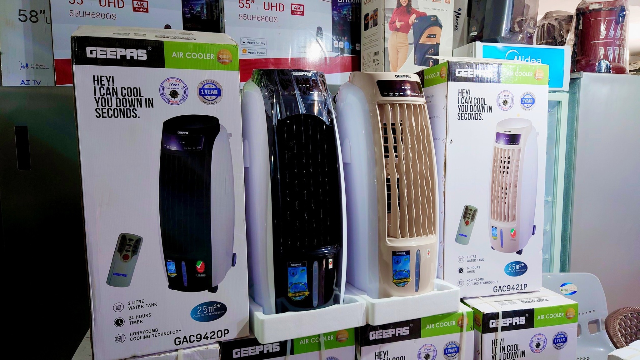 هوای گرم تابستان رسید و کولرهای مدرن و باکیفیت GEEPAS Air Cooler تازه از شرکت کهنه به نو رسید! ❄️