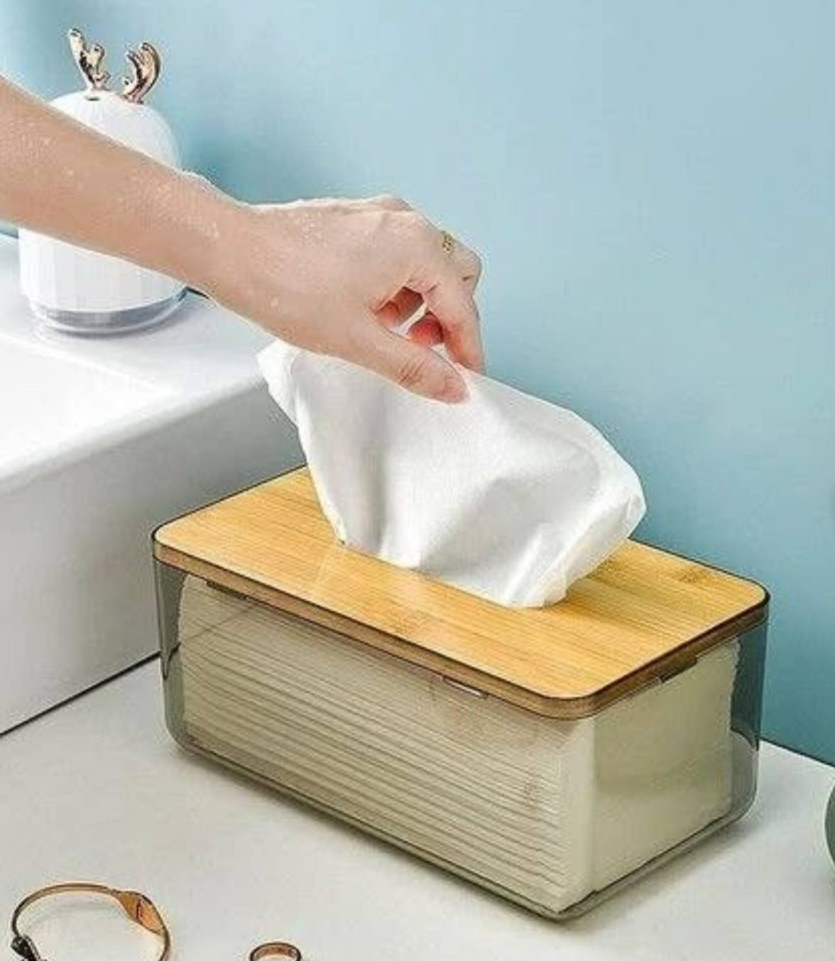 جعبه کریستالی مودل جدید برای نگهداری دستمال کاغذی