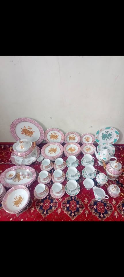 سیت ظرف چای خوری و غذا خوری چینی شش نفره